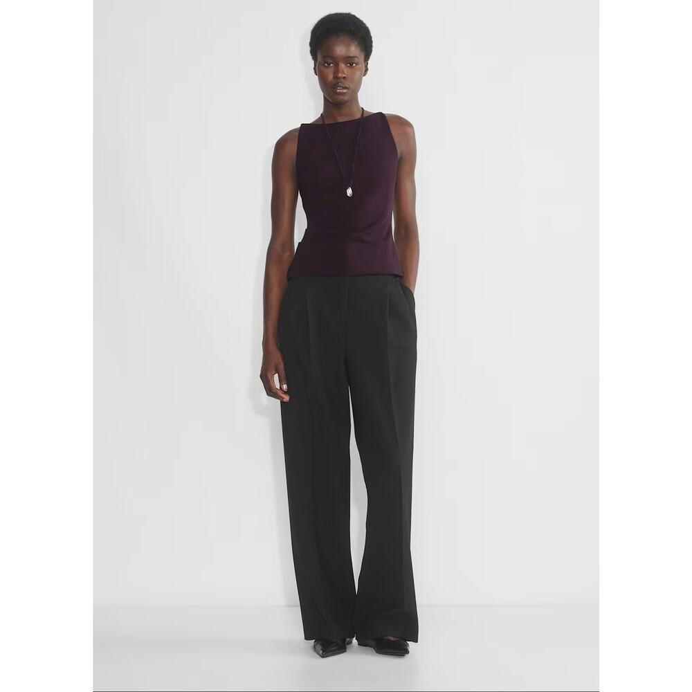 Aritzia Babaton Figureknit Commons Crepe Top In Noble XS